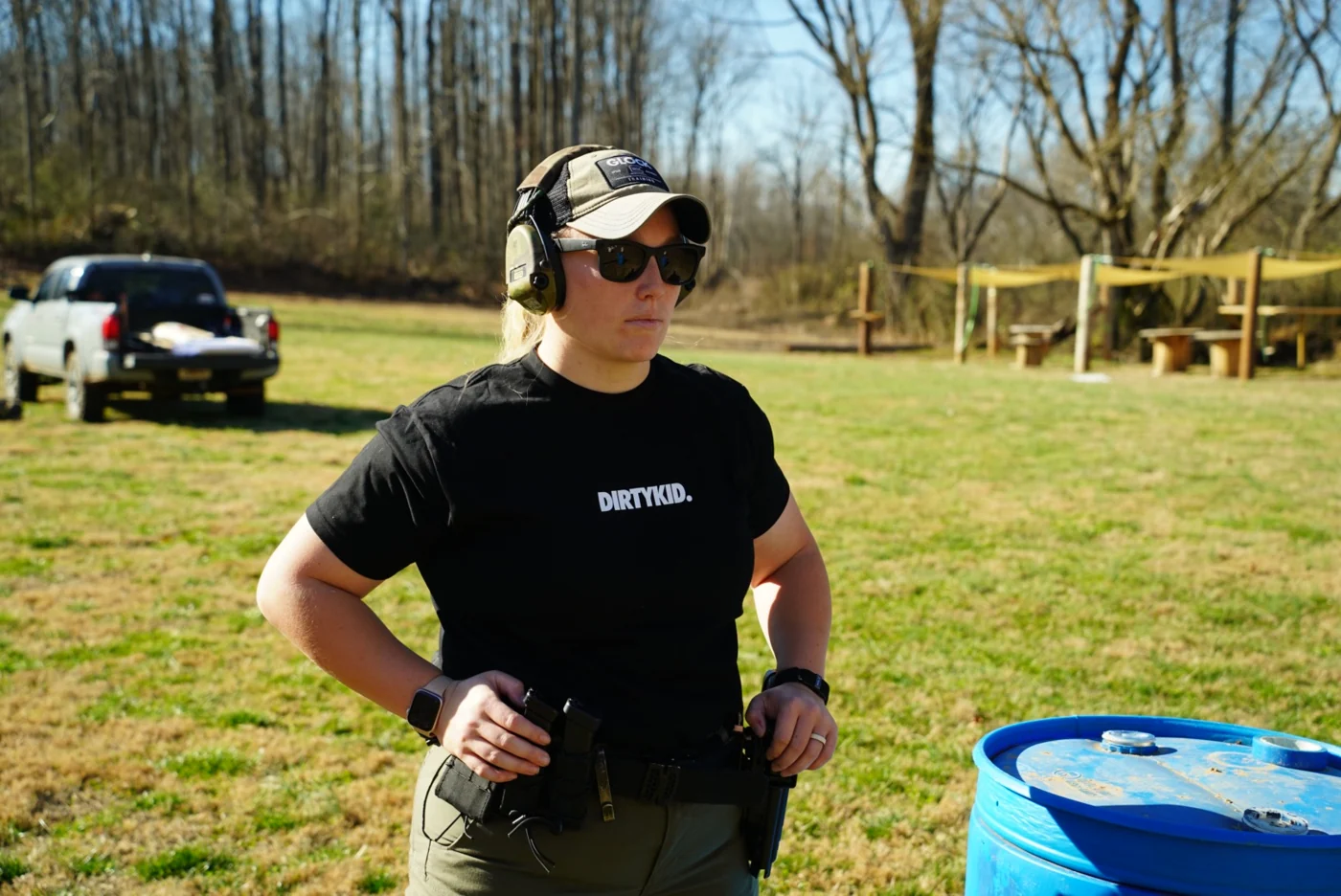 Allie Lathem, lead instructor at Precision Dynamic Training, at the range